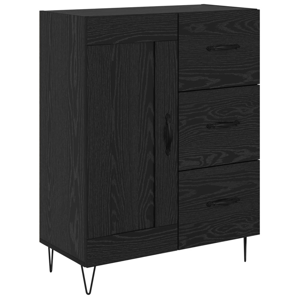 Credenza Rovere Nero 69,5 x 34 x 90 cm Legno ingegnerizzato 881620