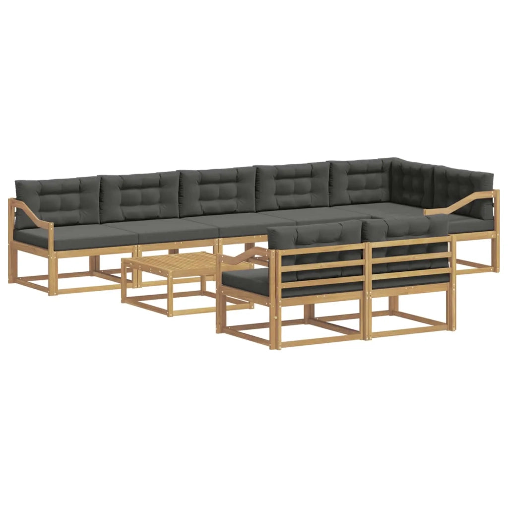 Set di divani da esterno 9 pcs Bianco e Antracite 3386671
