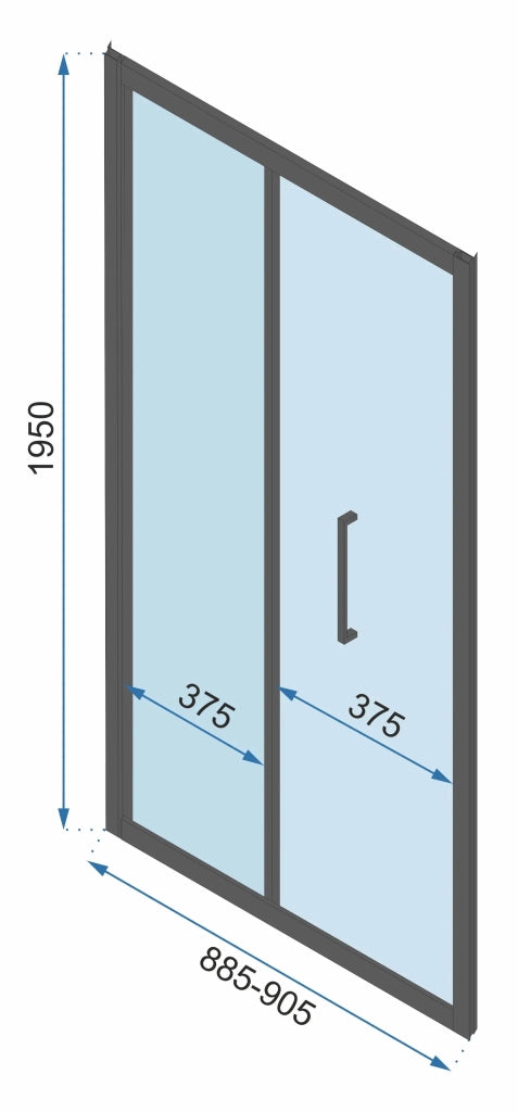 Cabina Doccia A Parete Rapid Fold 80x80