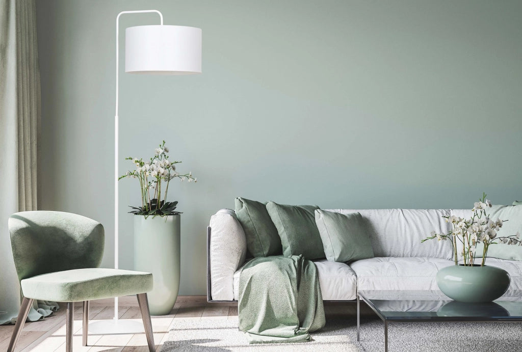 Lampada da terra Emibig Trapo metallo bianca E27 H160cm