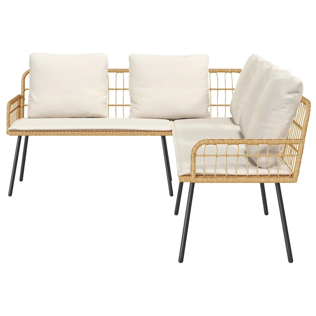 Divano con cuscino Natura 173 x 231 x 90cm Acciaio 4108264