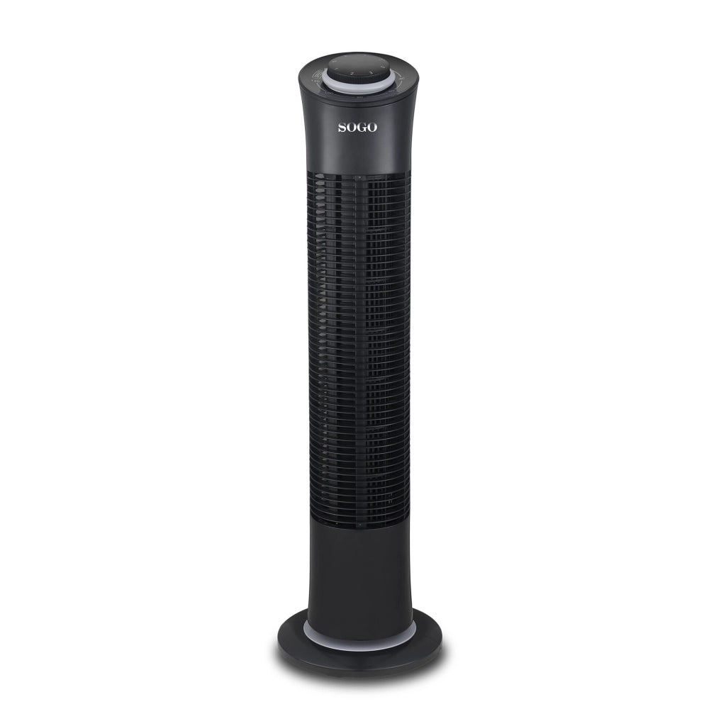 Ventilatore torre colonna oscillante 77cm, 3 velocità temporizatore 2h, funzione turbo 45W silenzioso - SOGO