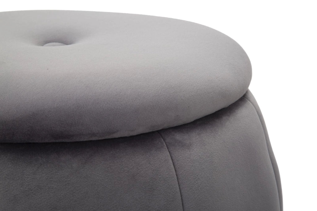 PUFF/CONTENITORE PARIS GRIGIO/SILVER CM � 43X43