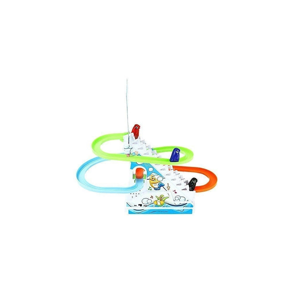 Trade Shop - Pinguini Gara Competizione Race Twinkling Funny Luci Suoni Movimento Bimbi Gioco -
