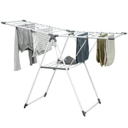 Stendibiancheria a 2 Livelli Regolabile ¨C Xylo ¨C Metallo e Plastica, 156.5x61.5x97 cm, Bianco