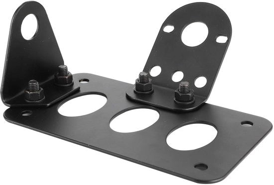 Sostegno di Targa di Identificazione Leggero - Cinghia in Alluminio - Sostegno per Motocicletta - Installazione Orizzontale/Verticale - Dimensioni 100 x 180 mm - Eccellente Qualità - Sostegno per Placca di Motocicletta