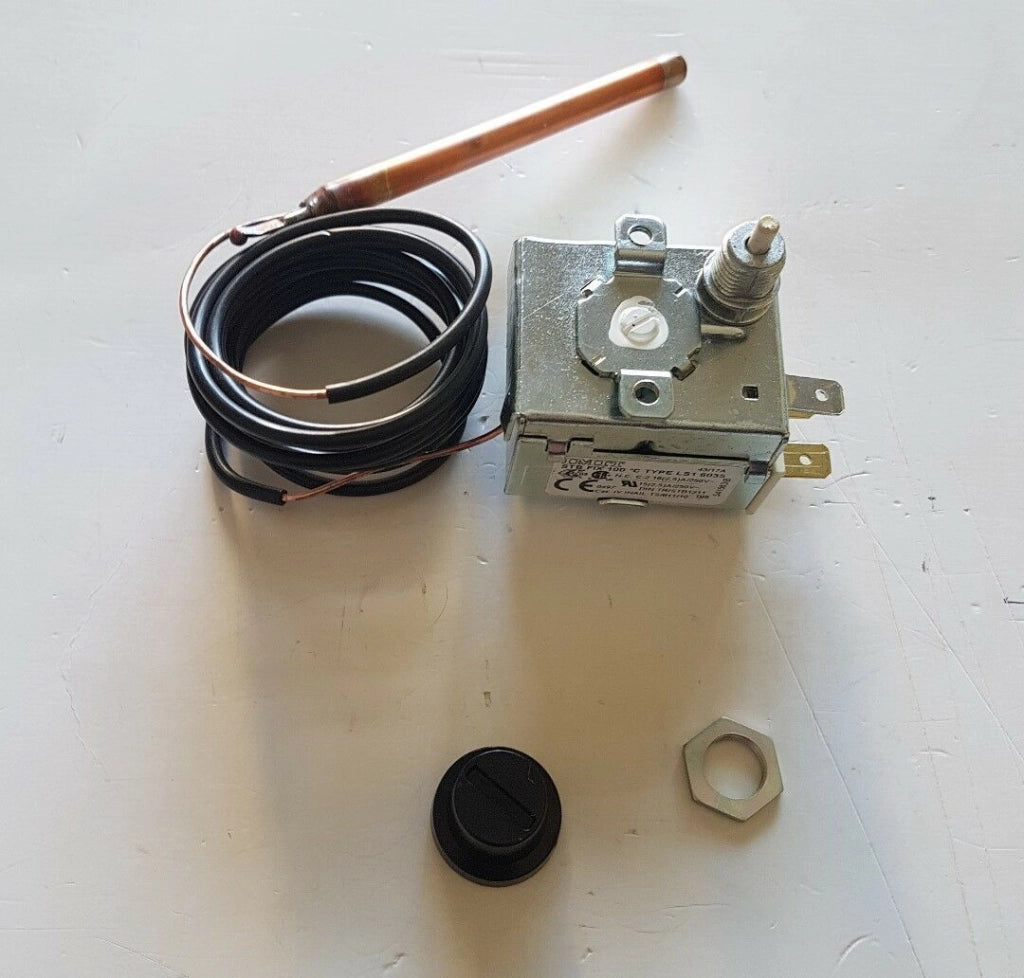 Ricambistufeapellet TERMOSTATO SICUREZZA MECCANICO RIARMO MANUALE CON CAPILLARE 90 110 °C IMIT LS1