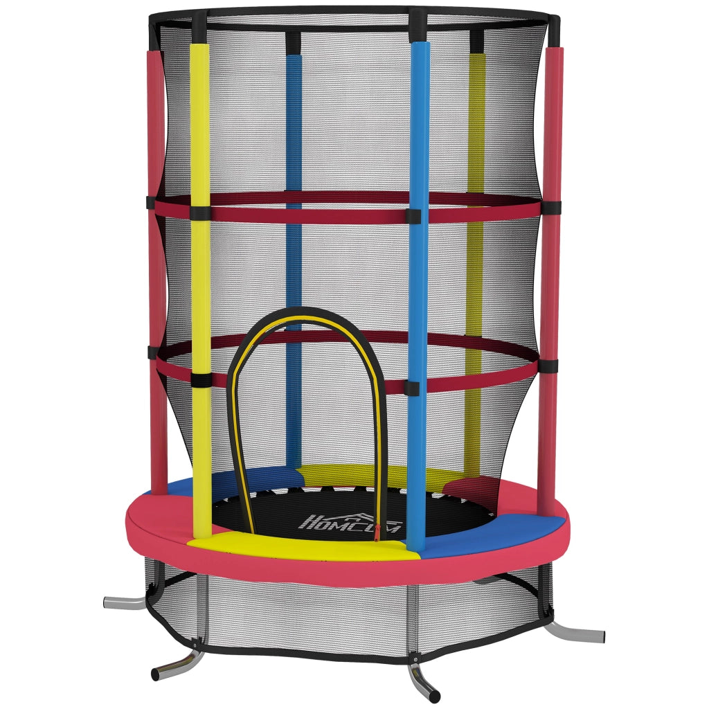 Trampolino per Bambini con Rete di Sicurezza ¨C Minimal ¨C ?160x190 cm, Multicolore