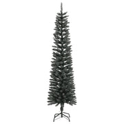 Albero di Natale Artificiale Sottile con Base Verde 210 cm PVC 345186