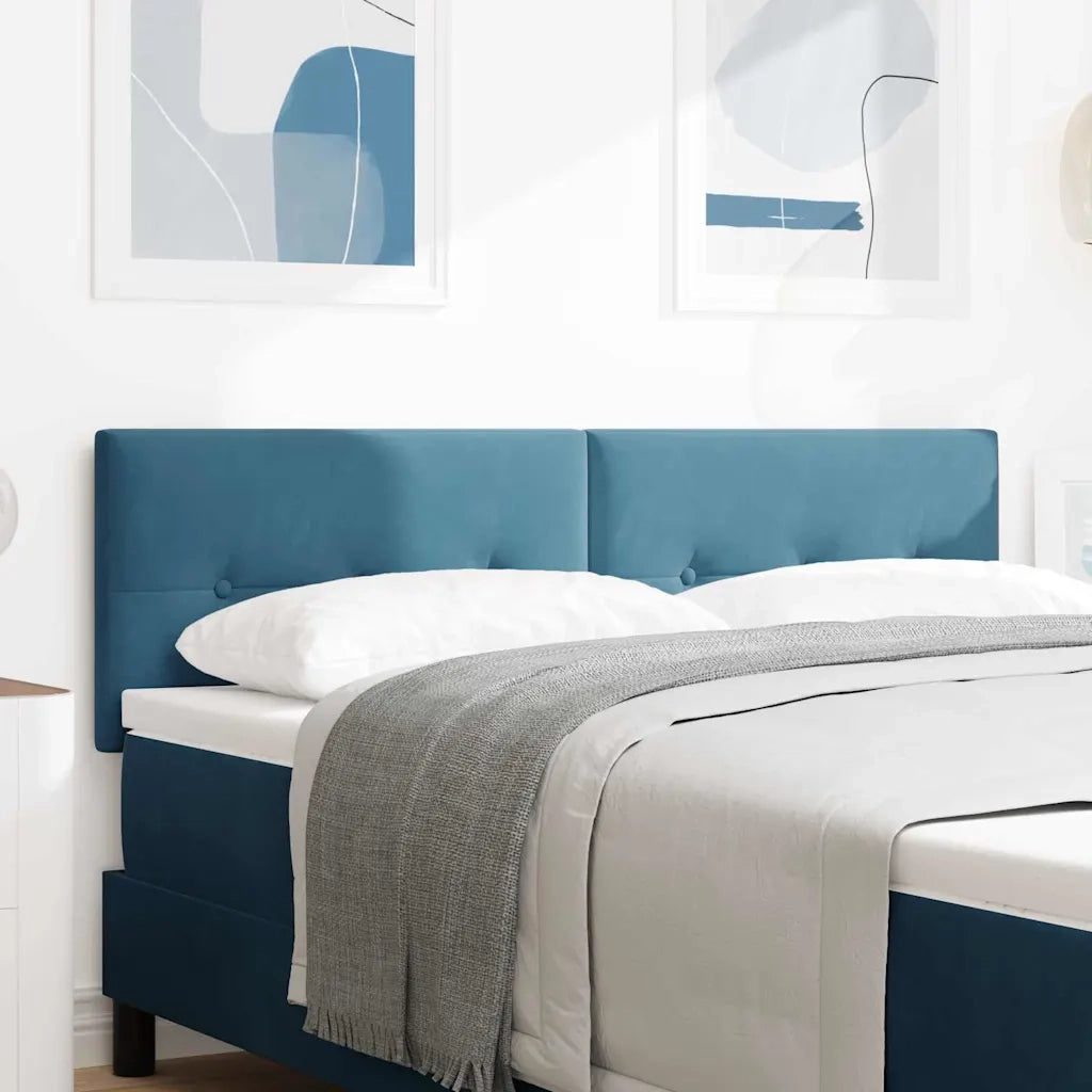Testiera | Testata LED con strisce LED Blu 144 cm Velluto