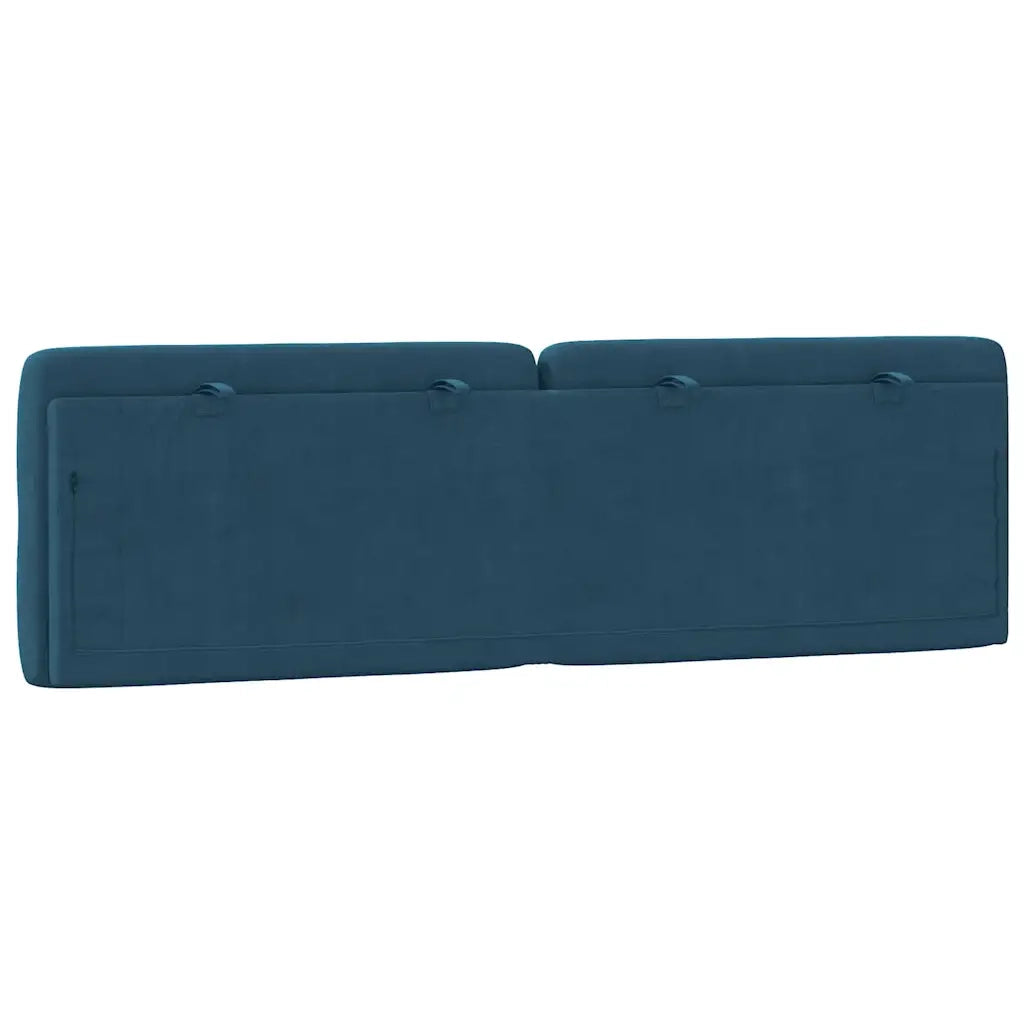 Cuscino Testiera-Cuscino per Testiera Blu 160 cm in Velluto