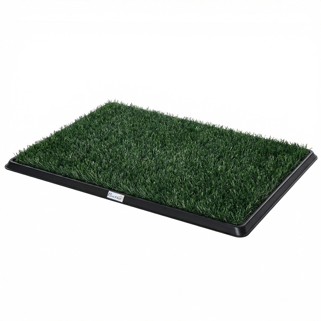 Tappetino Erboso Lavabile per Cani con Erba Artificiale e Vassoio per Uso Interno ed Esterno 76 x 50,5 cm