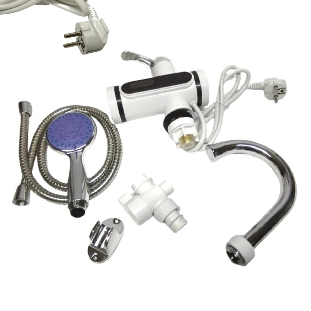 RUBINETTO ELETTRICO CALDAIA 3000W RISCALDATORE MISCELATORE ACQUA CALDA DOCCETTA
