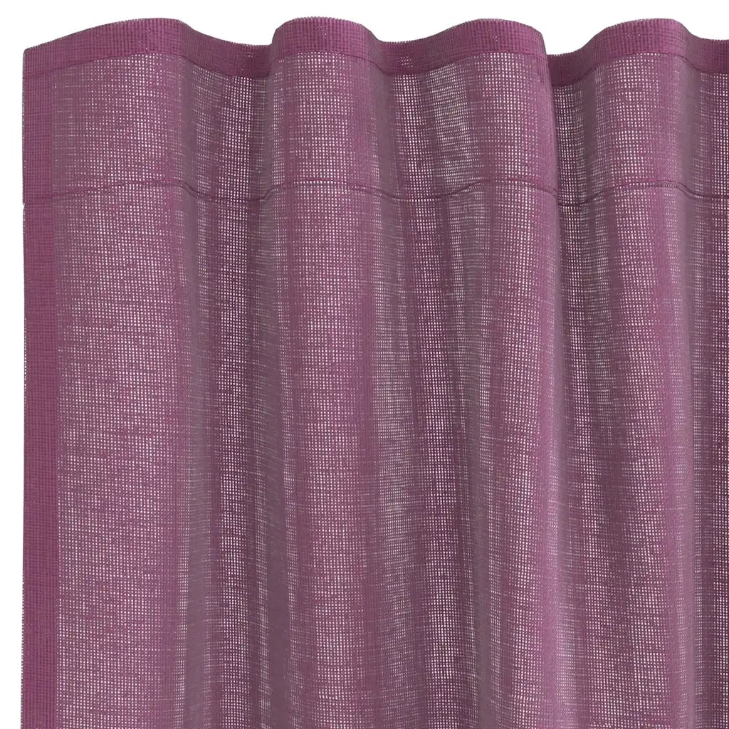 Tende in Voile con Tasche per Aste 2 pz Viola