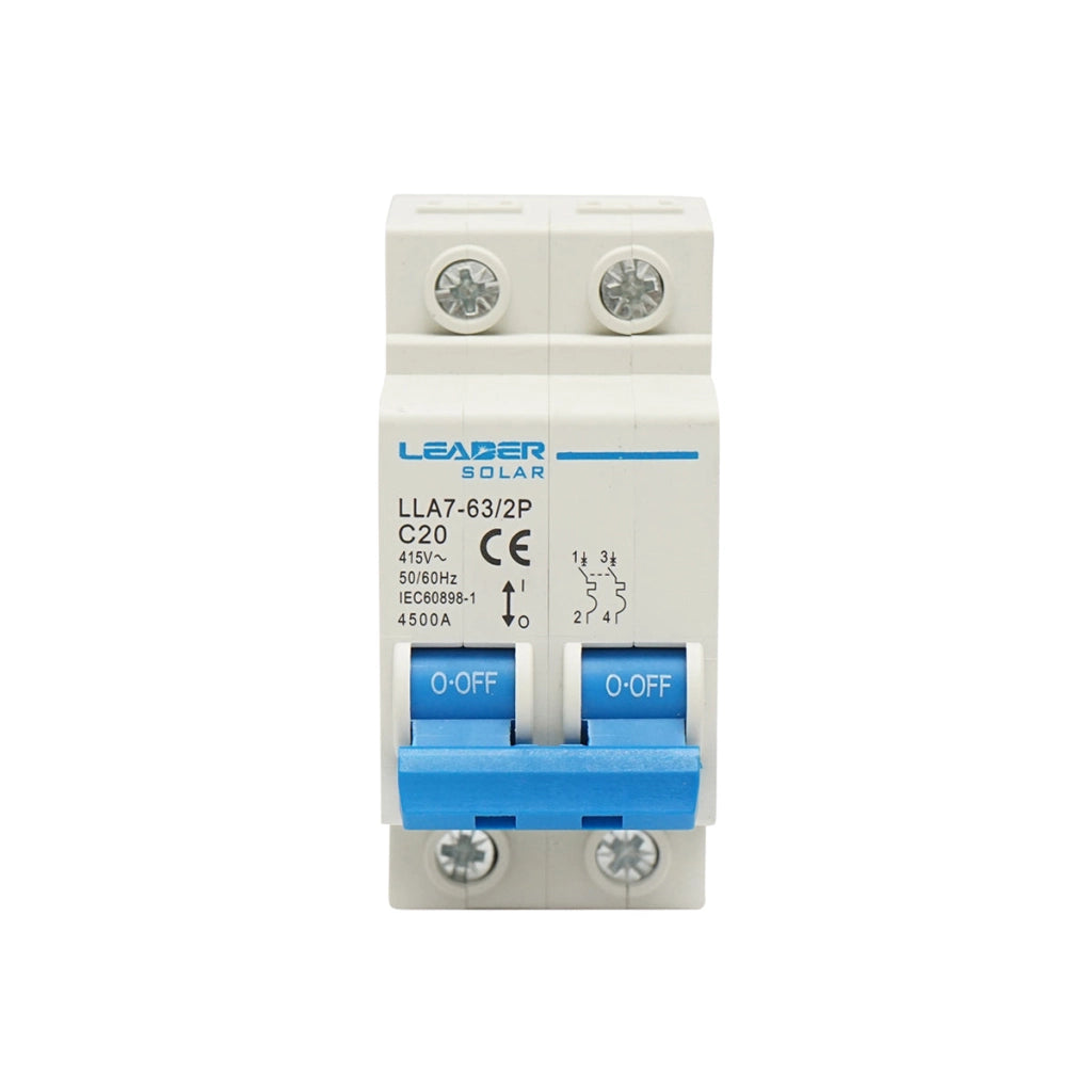 Interruttore automatico tipo 2P-20A-415VAC Leader