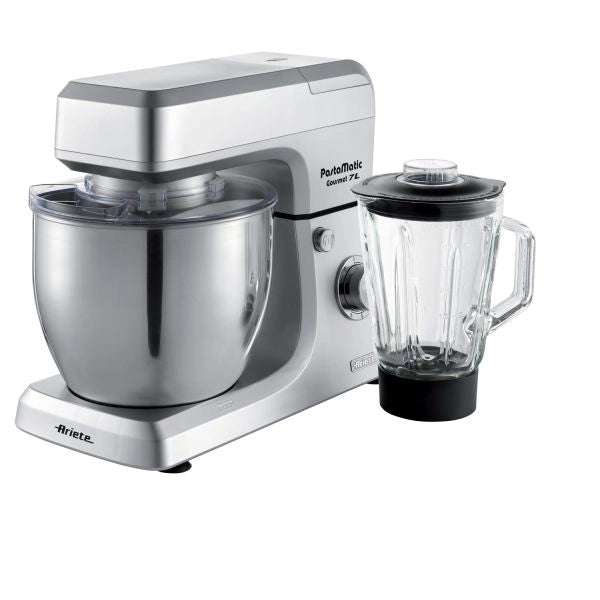 Ariete 1598 gourmet professional 7l metal - impastatrice planetaria con frullatore - ciotola in acciaio inox - 7 l - caraffa in vetro - 1200 watt - 6 velocità - ARI15981