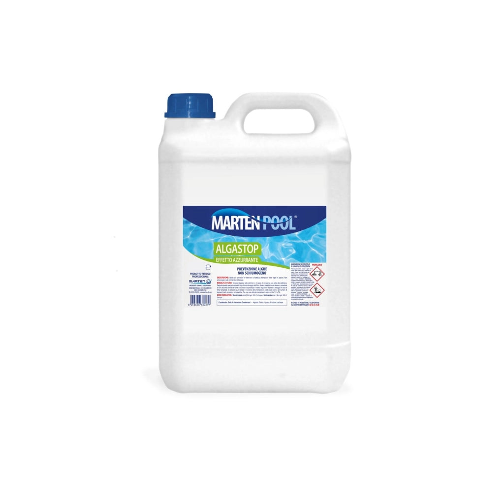Algastop antialghe piscina 5Kg Alghicida Antialga No schiuma Liquido Azzurrante