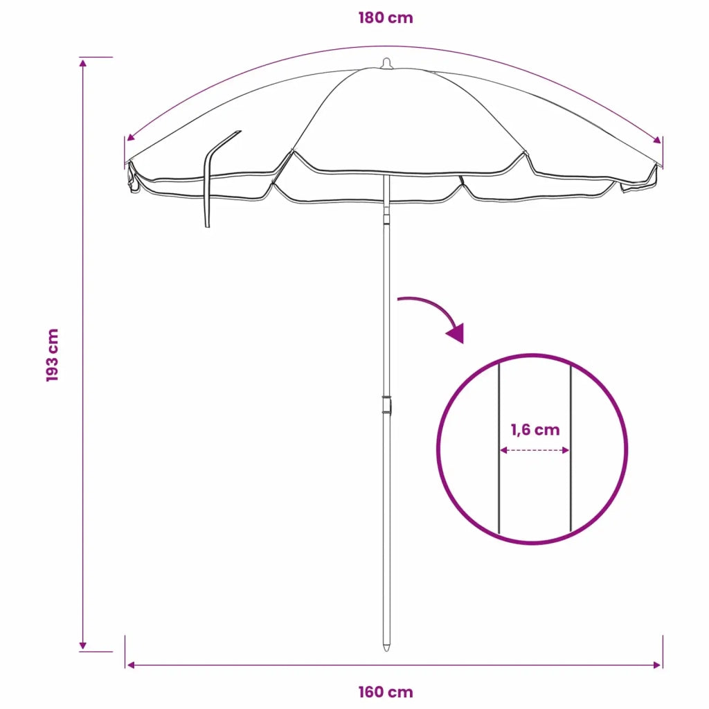Ombrello da giardino-Ombrellone da spiaggia Poliestere 170T Verde