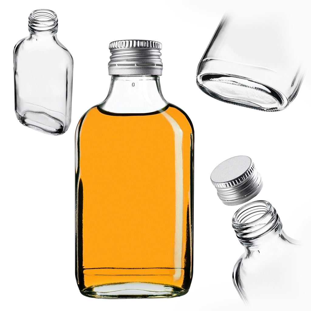 KADAX Flask Bottle 100ml Con Tappo Argento 10pz.