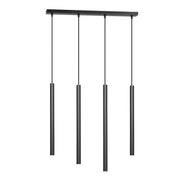 Lampadario Emibig Selter 4xG9 nero regolabile 120cm