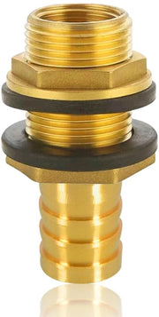 Porta acqua in rame - Regolazione porta acqua 1/2 pollici x 3/8 pollici - Tubo di scarico 12 mm - Bordo esterno/interno - Adatto per serbatoi d'acqua - Materiale di alta qualità - Regolazione porta acqua