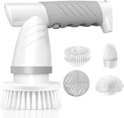 Schrobber Elettrico per Doccia - Schrobber per Bagno per Pulire Pavimento di Vasca, Tegole, Vasca e Finestre - Spazzola Elettrica Ricaricabile Senza Fili con 4 Testine di Spazzola Interchangeabili
