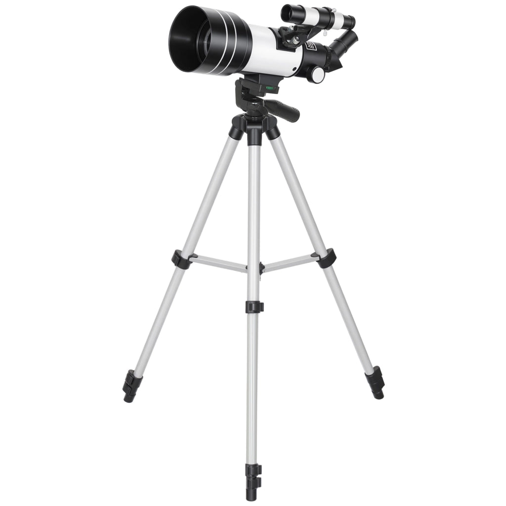Telescopio 70 mm Obiettivo 5x24 ¨C Minimal ¨C Stativo Regolabile Argento