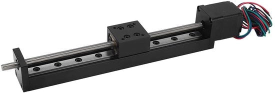 Attuatore di piattaforma 150 mm - Tavola di guida lineare - Viti a T - Binario singolo - Precisazione di posizionamento ± 0,1 mm - Carico massimo 5 kg
