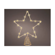 Puntale met. Stella oro c/micro LED 22x27cm