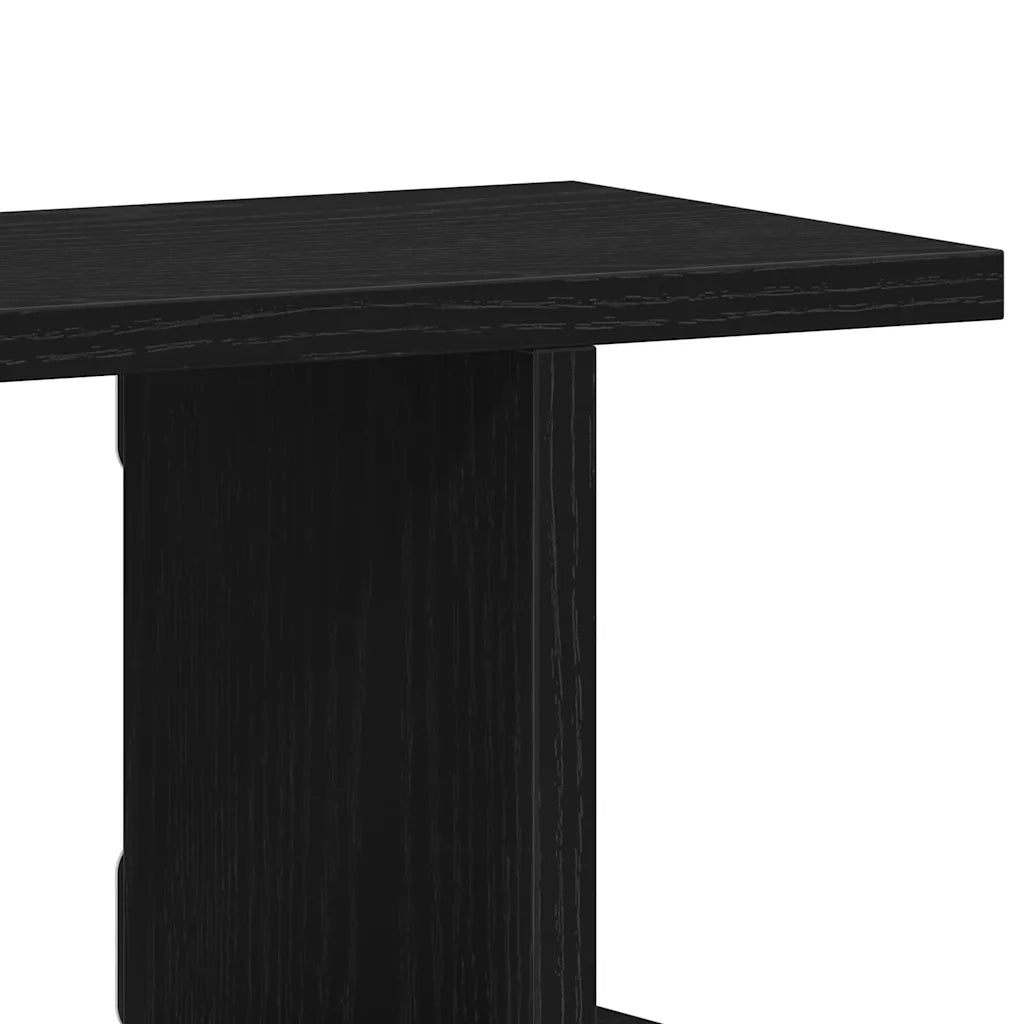 2 pz Mensole da Parete | Scaffali a Parete | Ripiano a parete Rovere Nero 75x18x20 cm in Truciolato