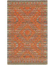Tappeto Arredo KENYA ARANCIONE salotto soggiorno camera, disegno kilim etnico africano, multiuso lavabile antiscivolo cm.140x200