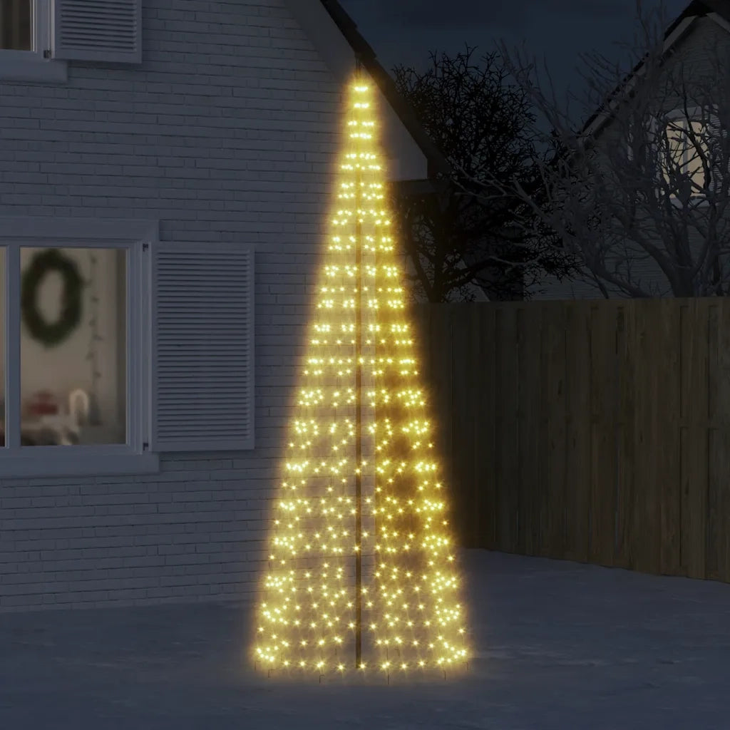Albero di Natale a LED 550 LED Bianco Caldo 300 cm 358112