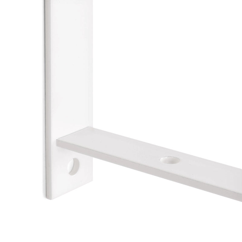 Set di supporti per mensole in legno Shelf con forma triangolare, Acciaio, Verniciato nero