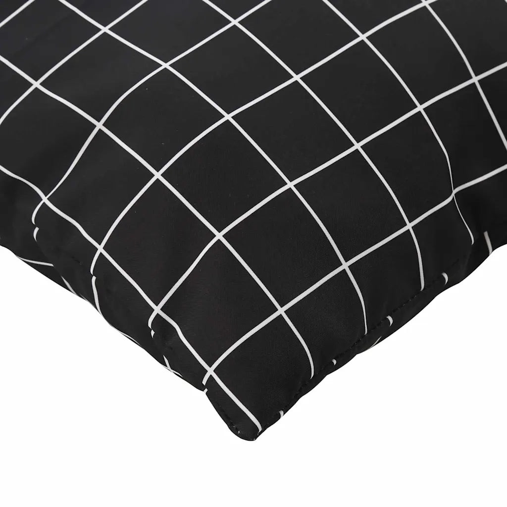 Cuscini Scatter a scacchi 4 pcs Quadro Nero 60 x 60 cm 360419