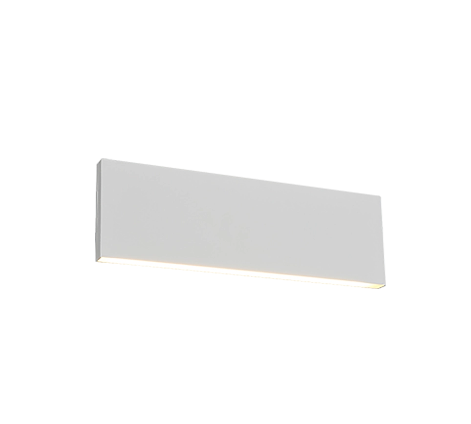 Applique LED bi-emissione, metallo, bianco, L 28 cm, Concha