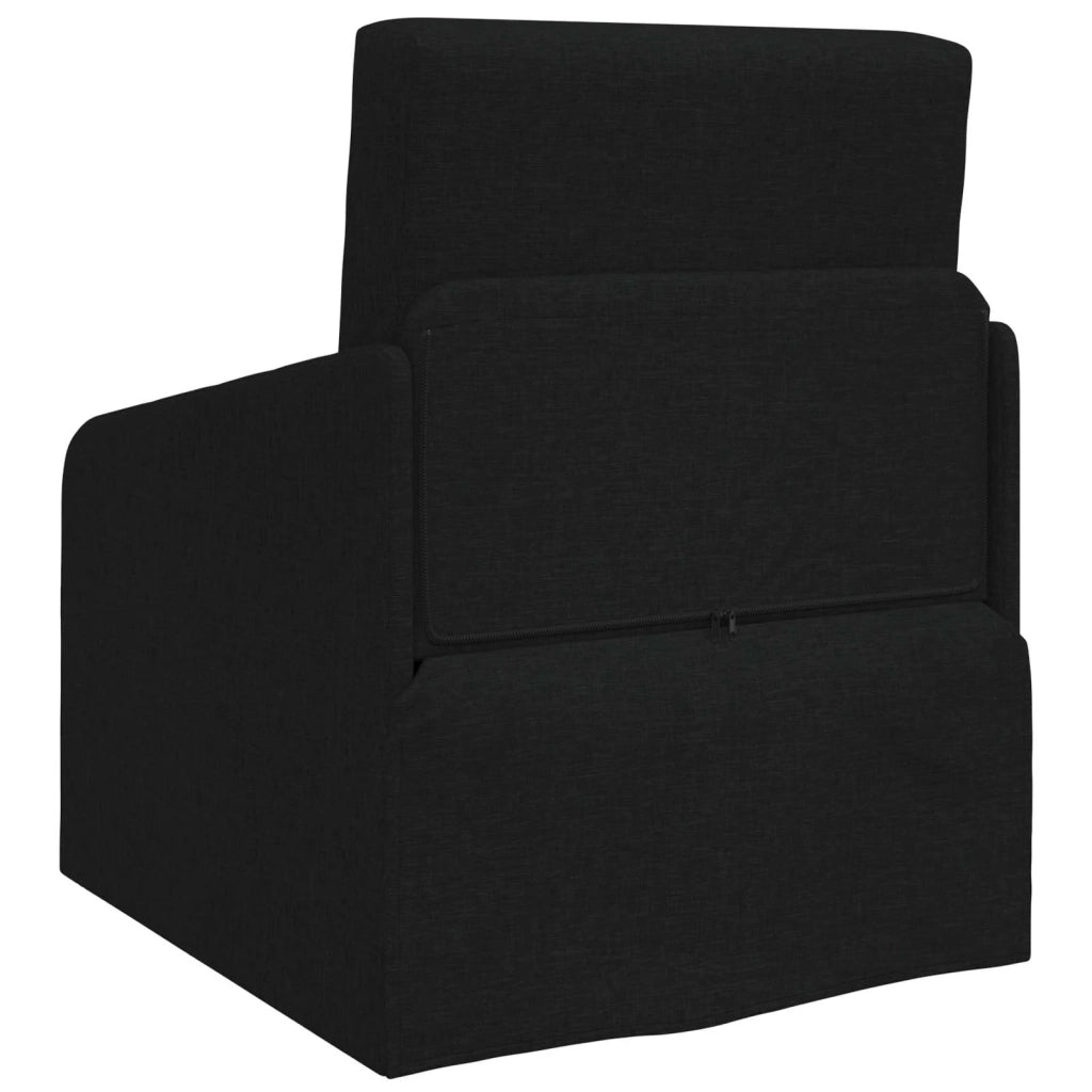 Divano letto | Sof¨¤ letto | Letto singolo Nero 65 x 80 x 83 cm Tessuto