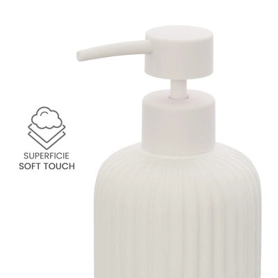 Set accessori bagno 2 pezzi in ceramica bianco soft touch Spring