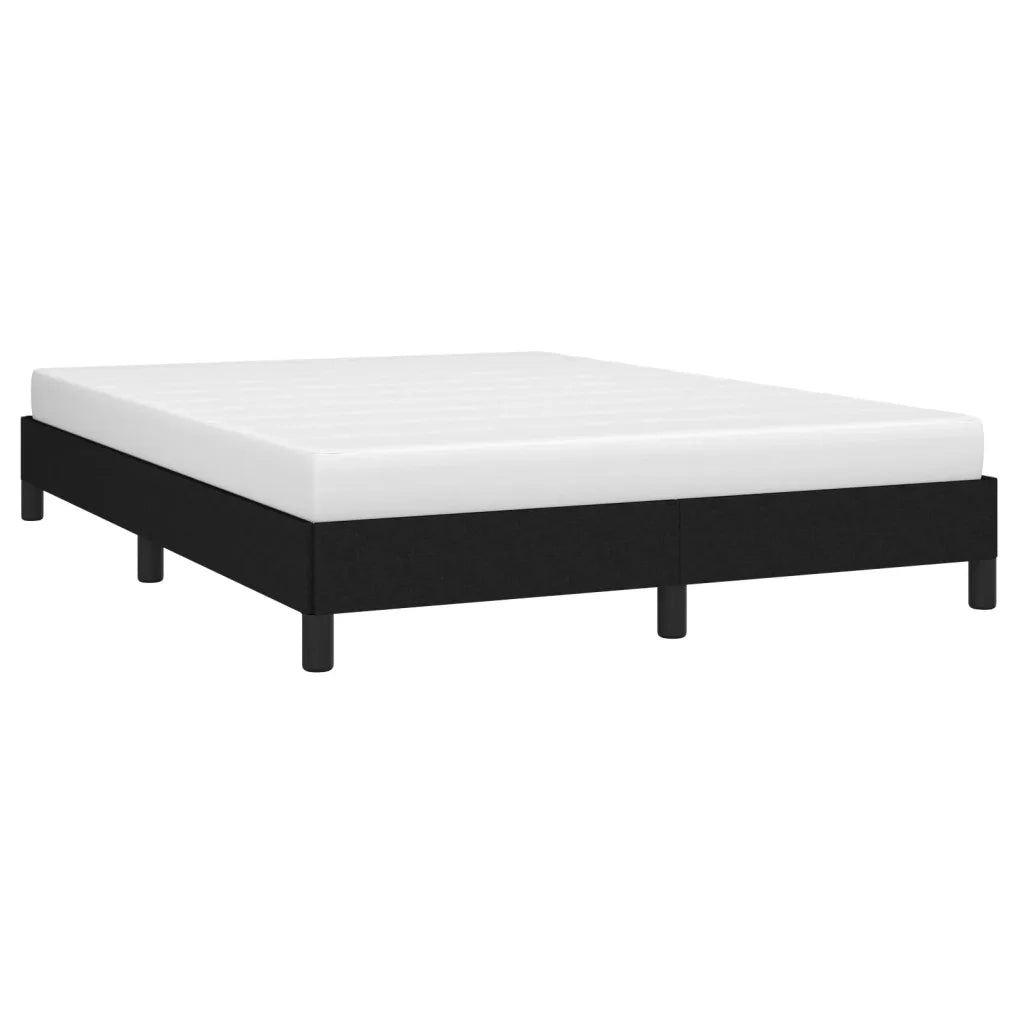 Letto matrimoniale | Letto per adulti | Giroletto senza Materasso Nero 140x200 cm in Tessuto