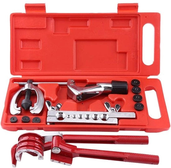 Set di taglio per tubi professionale - 11 pezzi - Attrezzatura per tubi - Trapano per tubi - Set completo - Costruzione robusta