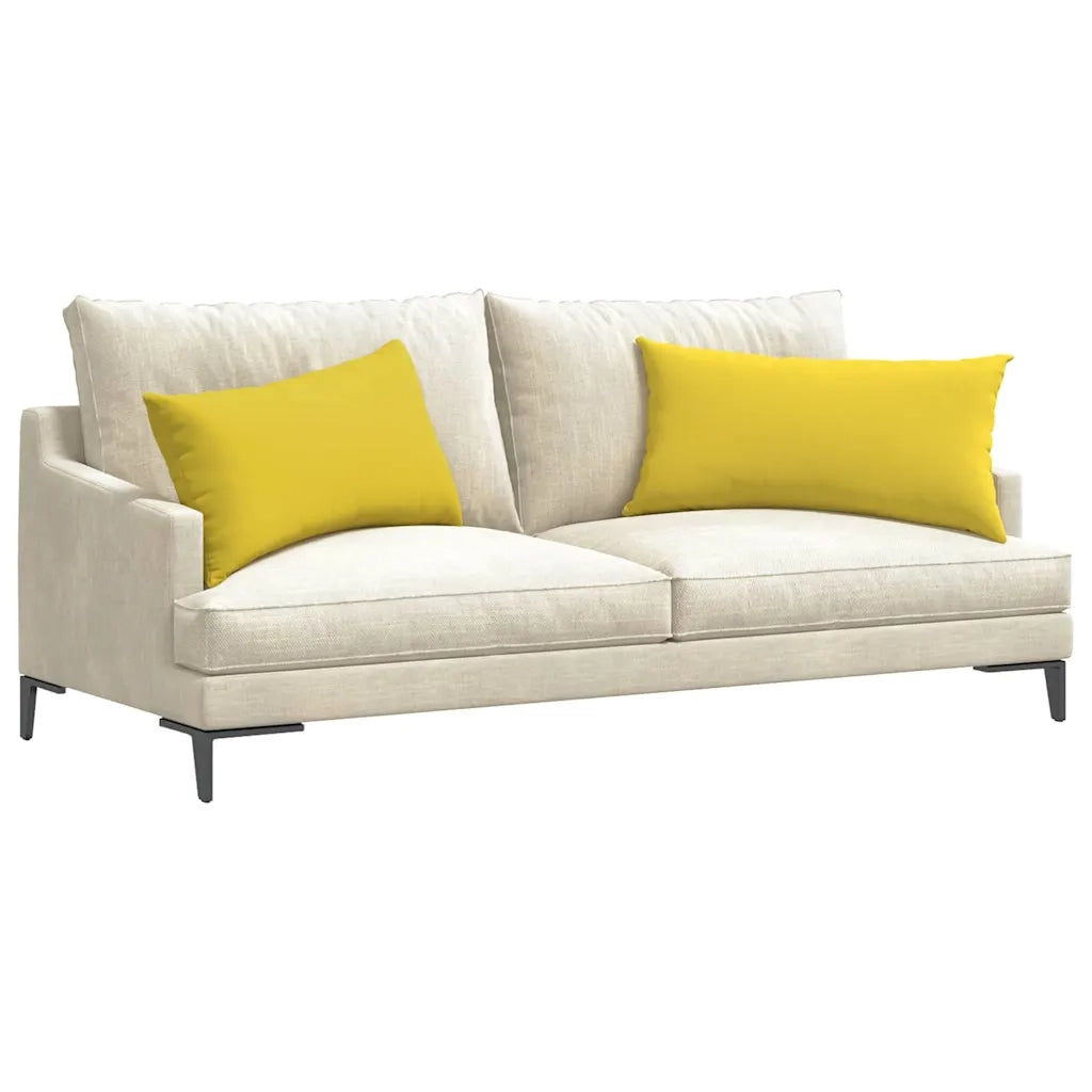 Cuscini da Divano 2 pcs Giallo Chiaro 80 x 40 cm Tessuto 42013705