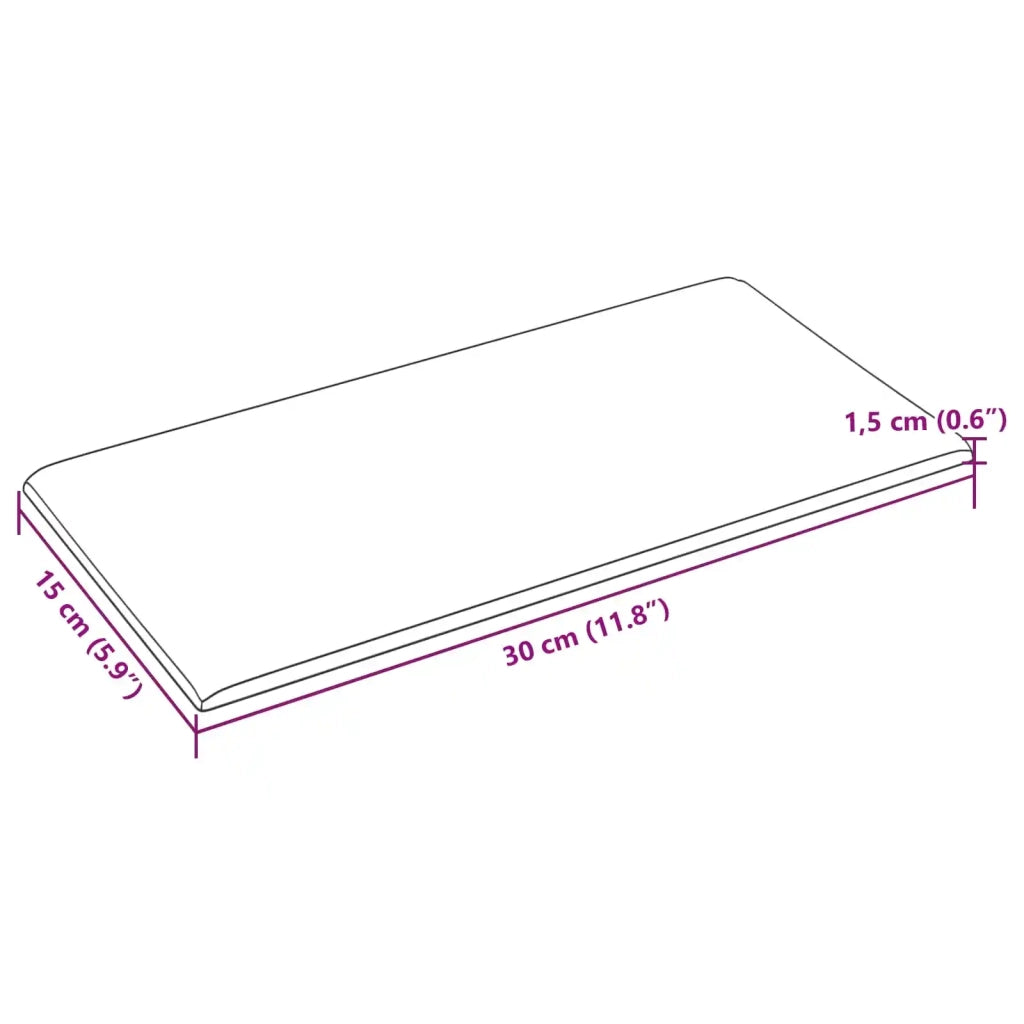 Testiera | Testata da Parete 12 pcs Grigio 30 x 15 cm Tessuto