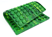 Forma di Cucina per Biscotti di Cavallo, Dolcetti in Forma a Fiore di Cipresso, Modulo di Cottura in Silicone, Resistente al Calore, Sicuro per l'Alimentazione e Libero da BPA (Dimensione Media Fiore di Cipresso (2,4 cm), Tessuto a Marmorizzazione Verde)