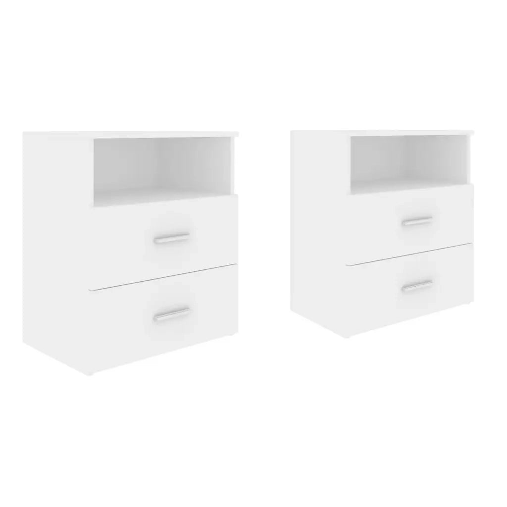 Comodini 2pz Bianchi 50x32x60 cm 803273