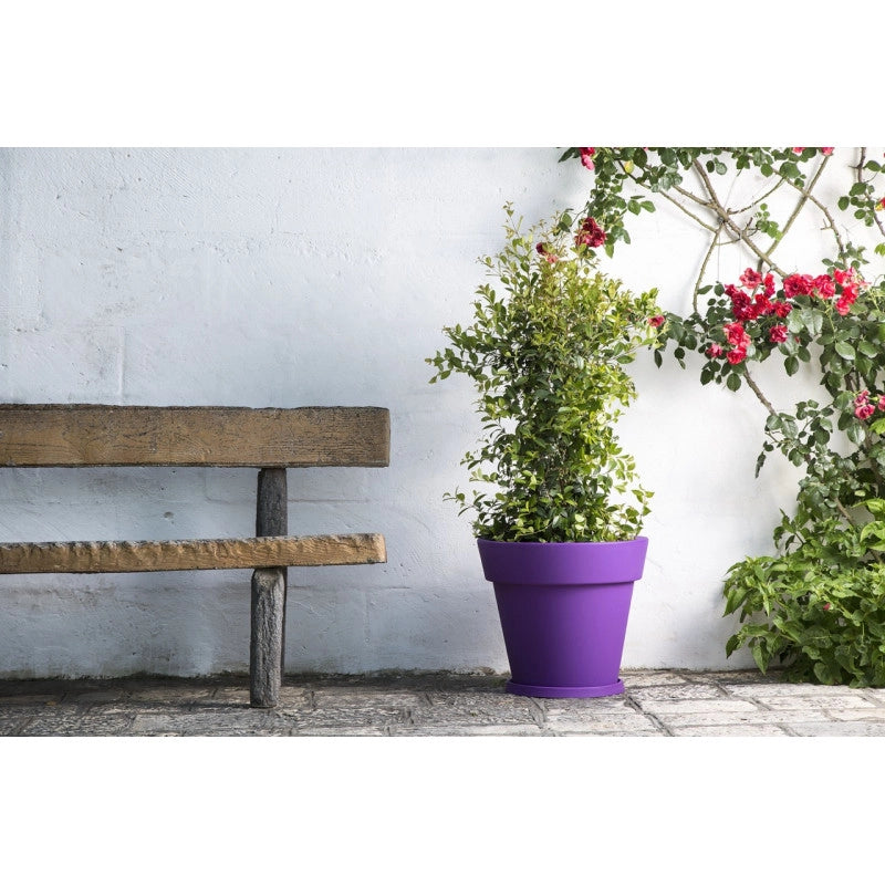 Vaso moderno di design Ø50 H44 in polimero bronzo resistente per interno ed esterno - Made in Italy - Monacis