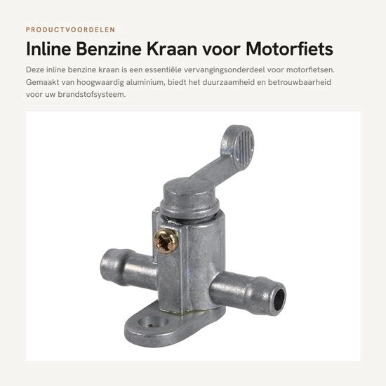 Benzinastraumentroqutore Inline - 8 mm/5/16 pollici - Alta Qualità Alluminio - Alta Prestazione per Motocicli e ATV - Regolatore di Benzina