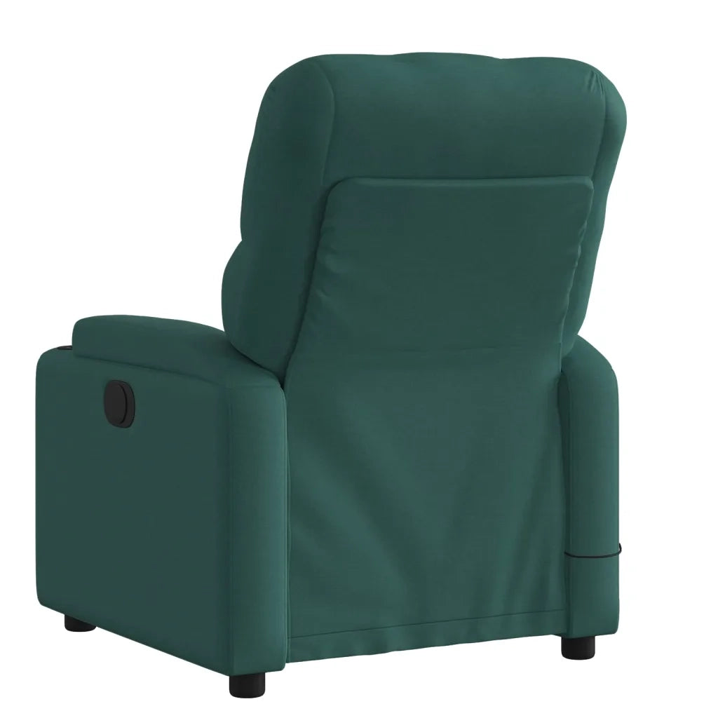 Poltrona reclinabile massaggiante in Tessuto Verde Scuro 3206067