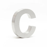 Targa numero civico "c" acciaio sottile 15 cm Arial 3D hardware di montaggio 16_0001436