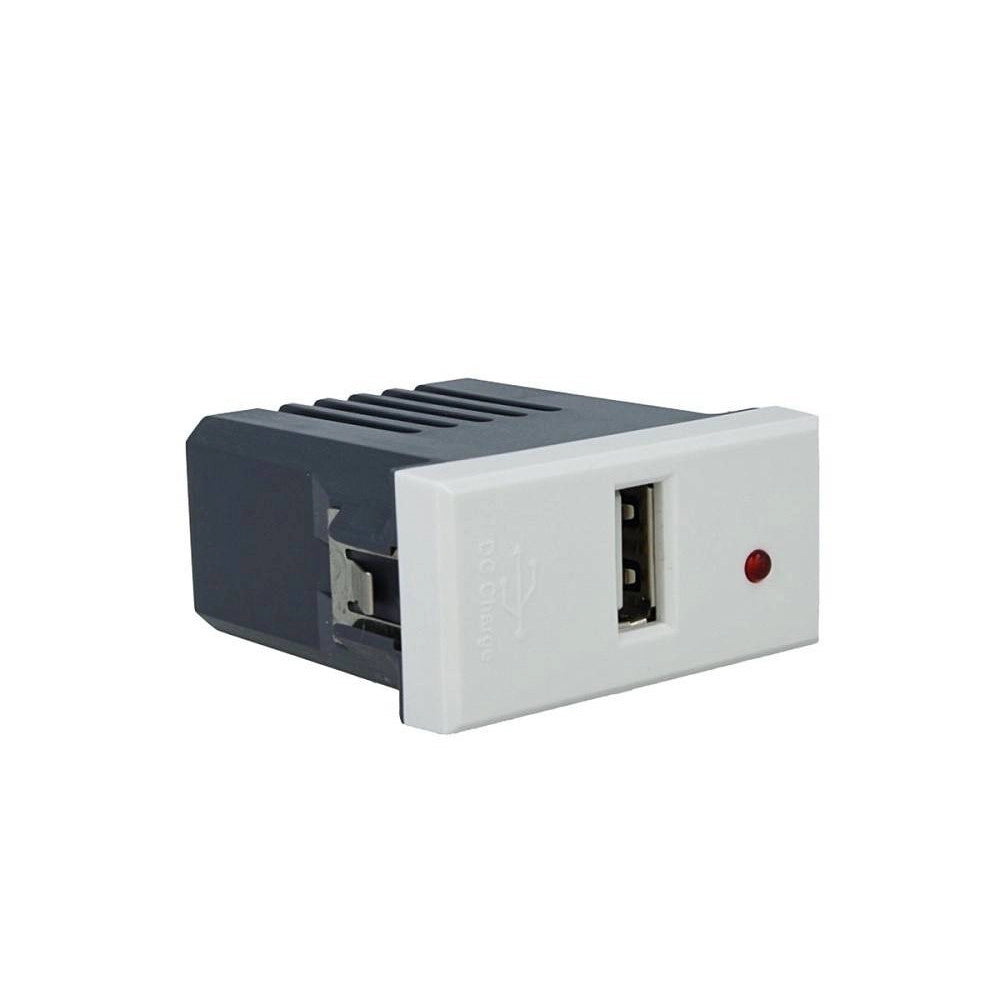 Trade Shop - Modulo Caricatore Presa Usb 5v 2,1a Bianco Compatibile Bticino Axolute -