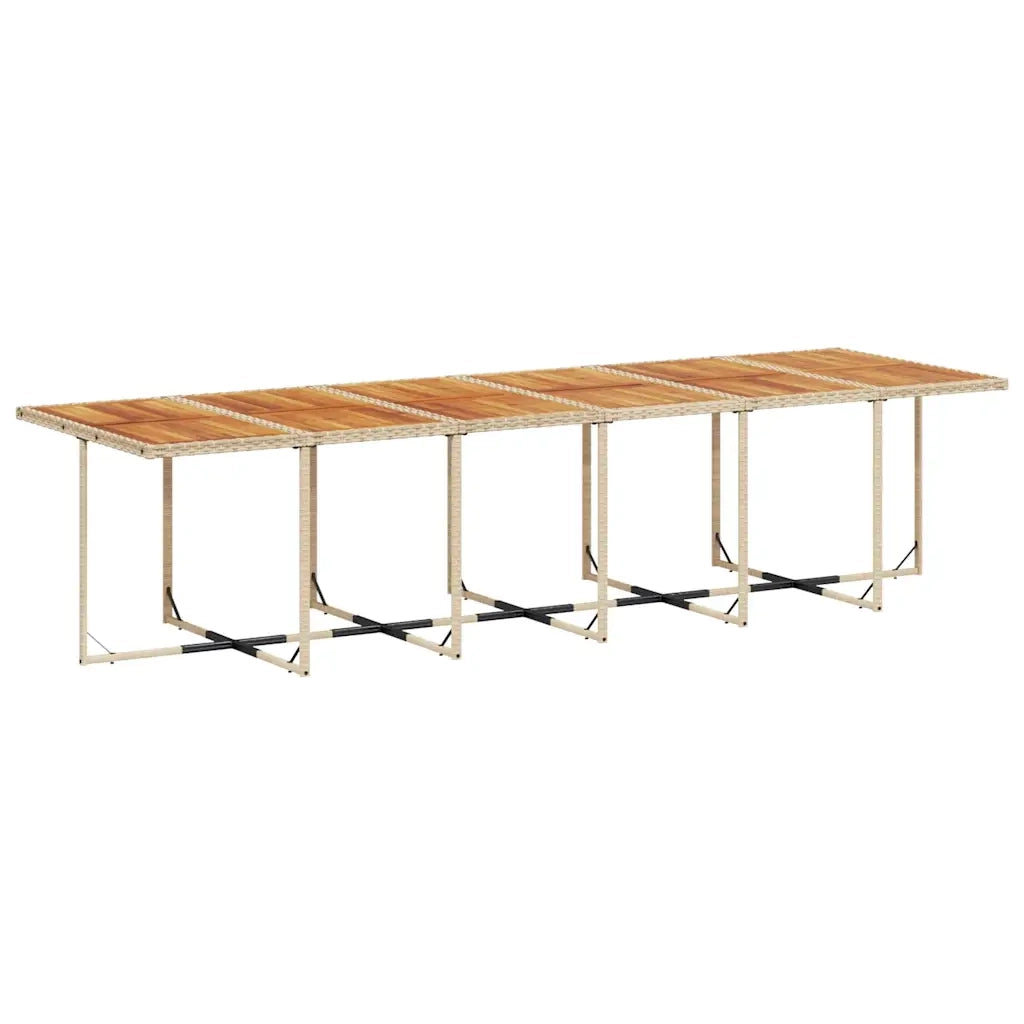 Set da Pranzo da Giardino 13 pz con Cuscini Beige in Polyrattan 3211132