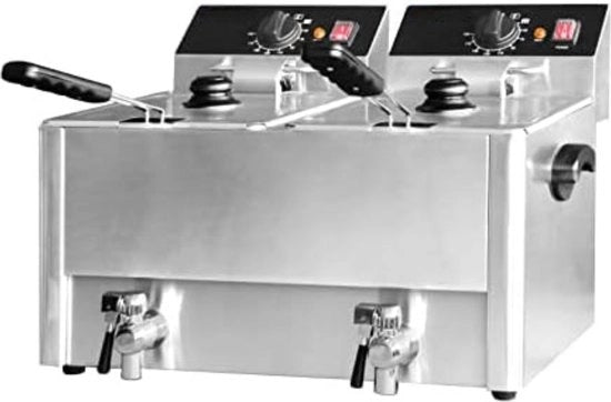 Frittura doppia - 31,3 x 59,8 x 38,6 cm - 16,25 kg - 3,25 W